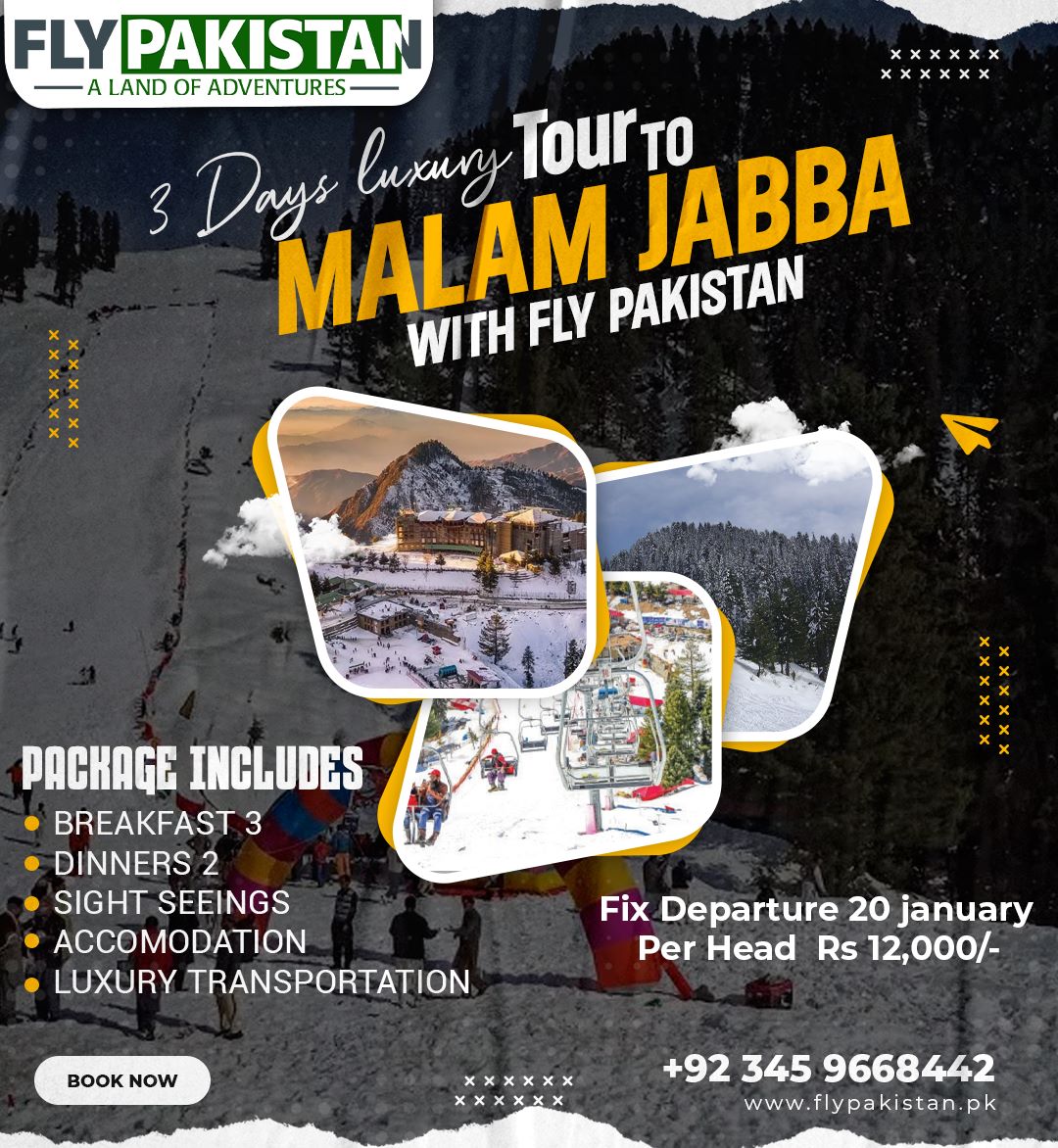 Book Deal 3 Days Winter Tour To Malam Jabba 